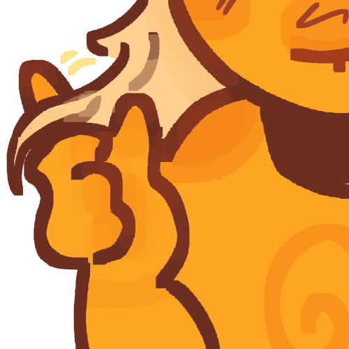 a yellow figure twirling their straight blonde hair around their finger